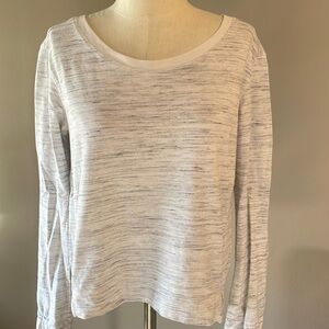ZELLA LIKE NEW cotton, spandex, poly top Heather white wide elasticized waist M
